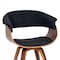 Armen Living Summer Modern Chair In Charcoal Fabric and Walnut Wood LCSUCHWACH - alternate 4